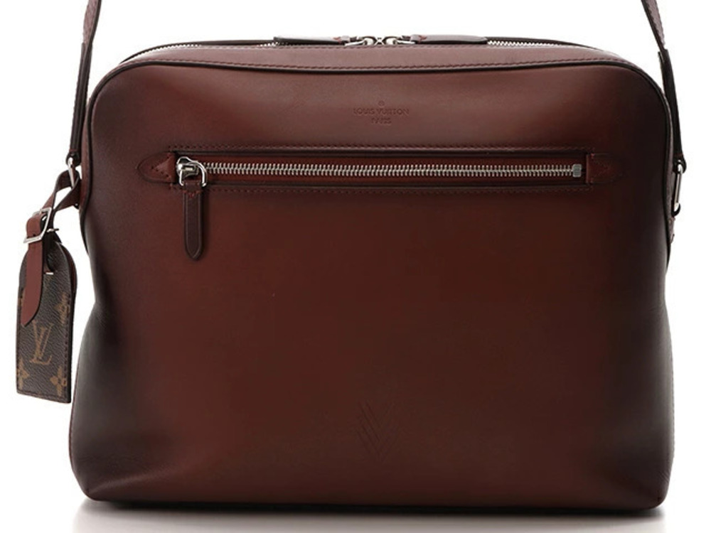 LOUIS VUITTON Cuir Ombre Messenger Bag Shoulder Leather Brown T